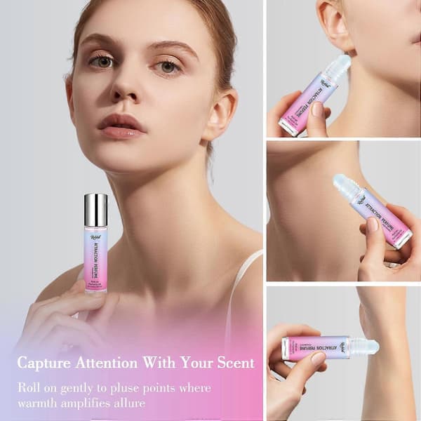 Feromonparfumer til kvinder, Roll-on parfume, langtidsholdbare parfumeolier til kvinder, Rejsestørrelse - 0,34 fl.oz (10mL)