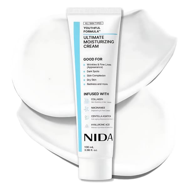 NIDA Ultimate Moisturizing Cream, hellävarainen ja kiinteyttävä kasvovoide.