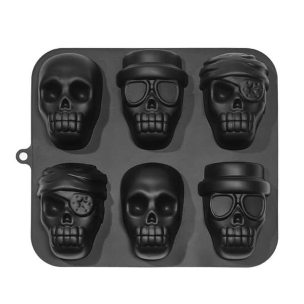 Pakke Skull Ice Fat, Silikon 3D Ghost Face Dagligvarer Is