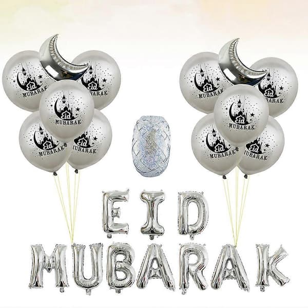 Juhlalateksi-ilmapallot Eid Mubarak -kirjainilmapallot juhliin, 23 kpl