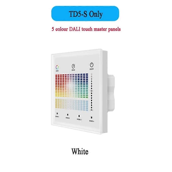 DALI Veggmontert Smartpanel Fjernkontroll RCB&CCT Dimmerpanel LED Smart Dimming Kontroll for Smarthjem Svart Noir