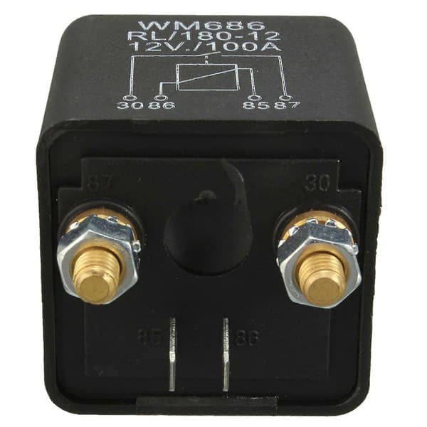 6X 12V 100Amp 4-benet kraftig ON/OFF-afbryder Split Charge Relæ til bil, båd, varevogn, sort Black