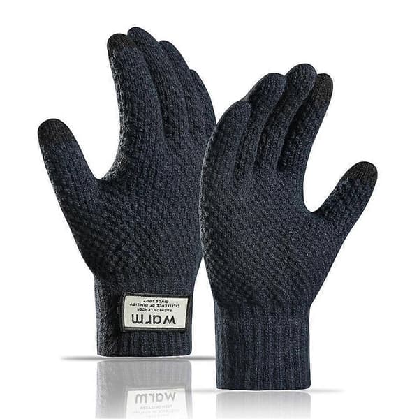 Nye tykke fløyelshansker for vintervarme Blue