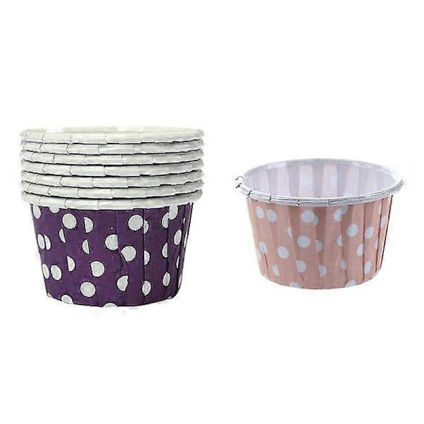 100 Rosa Muffinsformer Bakeformer Fôrede Muffinsbokser