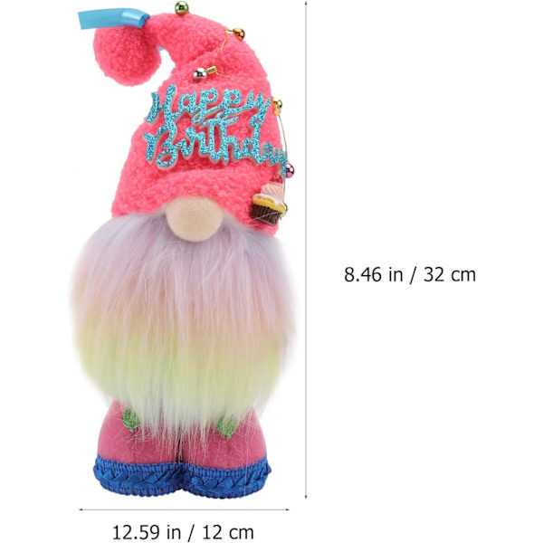 Plush Glad Fødselsdag Tomte Svensk Skandinavisk Jultomte Figurer Tomte Dekorationer HandmadGnome Fødselsdag Semester Hjem Ornament