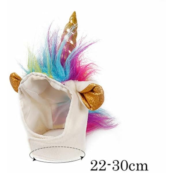 Enhjørningshat til kæledyr, til katte og små hunde, hvalp, kattekostume, tilbehør til Halloween, cosplay, mankehat