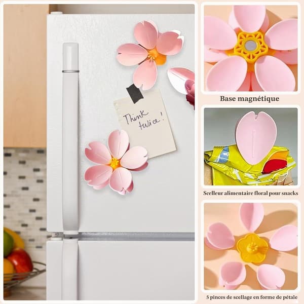Blomsterformede magnetiske clips til køleskabe, velegnet til køleskabe og indretning