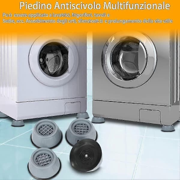 Vaskemaskinmatte 4 stk Vaskemaskinfotputer Vaskemaskinfot