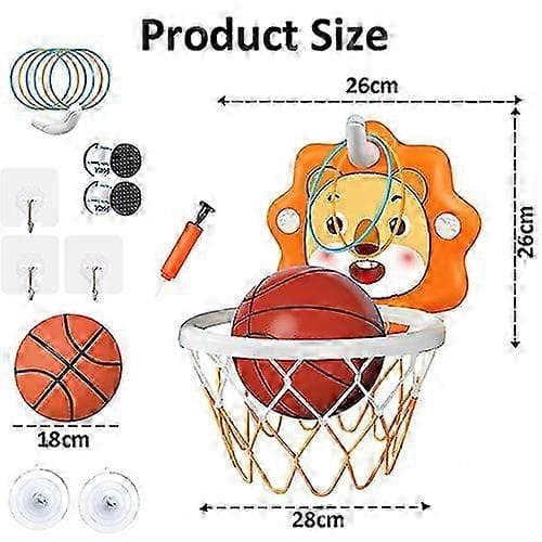 Småbarn Barn Inomhus Mini Basketkorg med Tyst Basketboll Orange