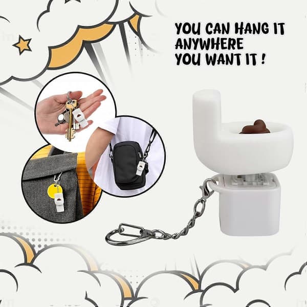 Fidget Clicker -avaimenperä, Fidget Clicker -avaimenperä valolla, näppäimistöfidget-lelu Toilet