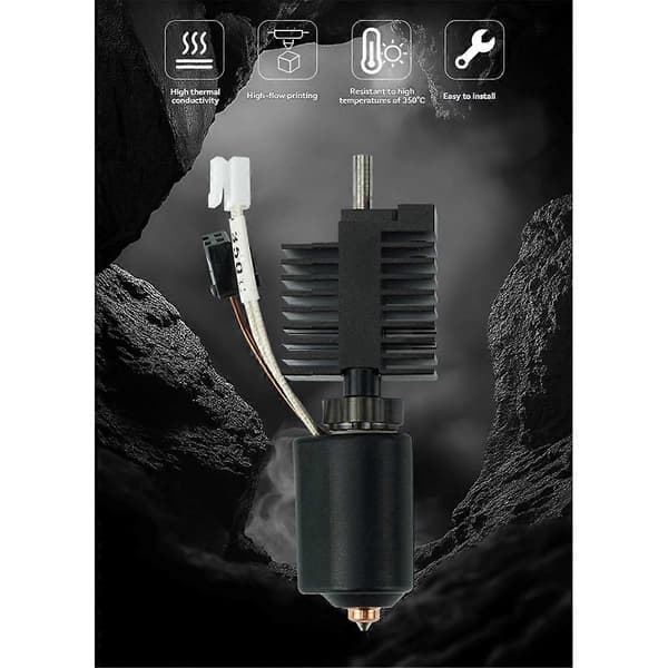 Til K2 Plus Hotend Keramisk Varmeblok Sæt 0,4 mm All-Metal Integreret Hurtigskift Dyse 3D Printer Dele