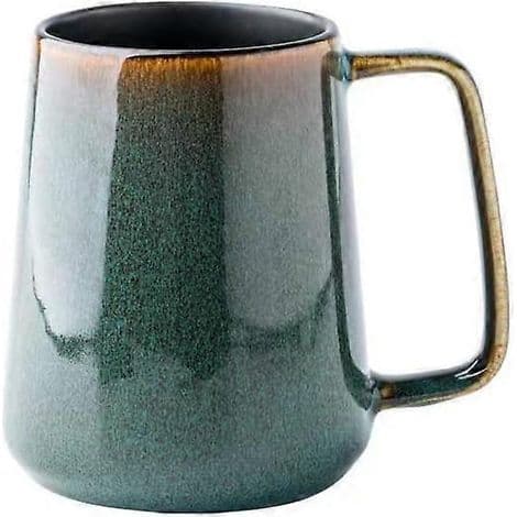 Keramisk kaffekrus med stor kapacitet (700 ml), ekstra stort tekrus, grøn