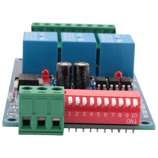 2X 3CH DMX 512 RELÆUDGANG, LED Dmx512 Controller Board, LED DMX512 Decoder, Relæafbrydercontroller