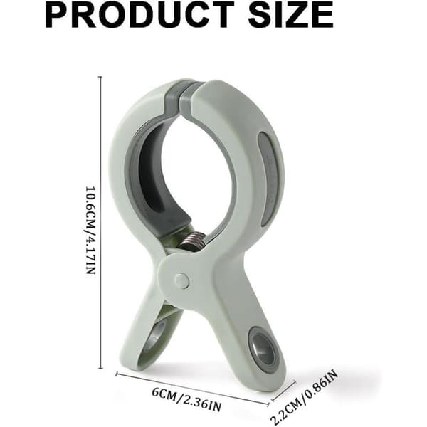 6 Large Windproof Clothes Pegs for Beach Towels, Bedding & Thick Clothes - Durable Clothes Pegs