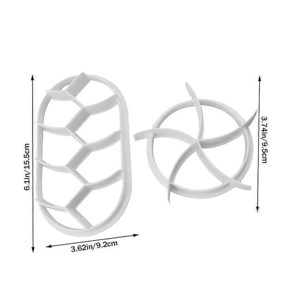 2 stk Brødformer Plastformer for forming Non-stick Gjenbrukbart Baketilbehør White
