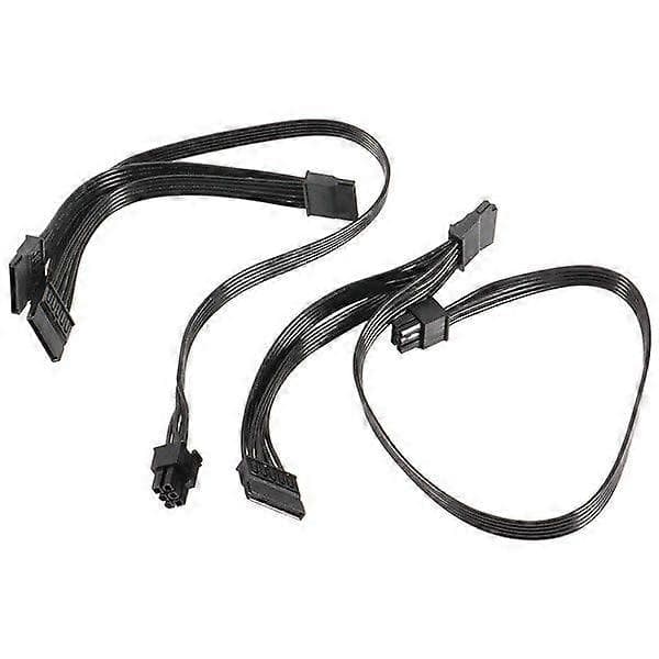 For 2 stk 6-pinners til 3x Sata driver strømkabel kompatibel for Supernova 650 750