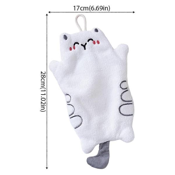 Korallfleece Håndkle Fortykket Vannabsorpsjon R3Y5 White 1pcs