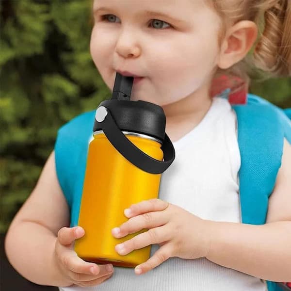 Lock med sugrör, flexibelt sugrörslock, passar för Hydro Flask sportvattenflaska