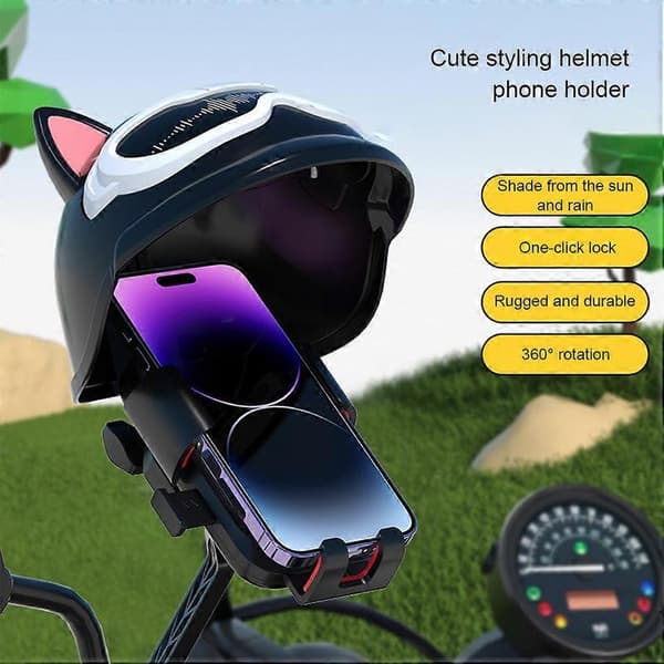 Secure Grip Motorcycle Phone Holder For Easy Access Adjust Angle Arbitrarily Thickened Fixed Base brown