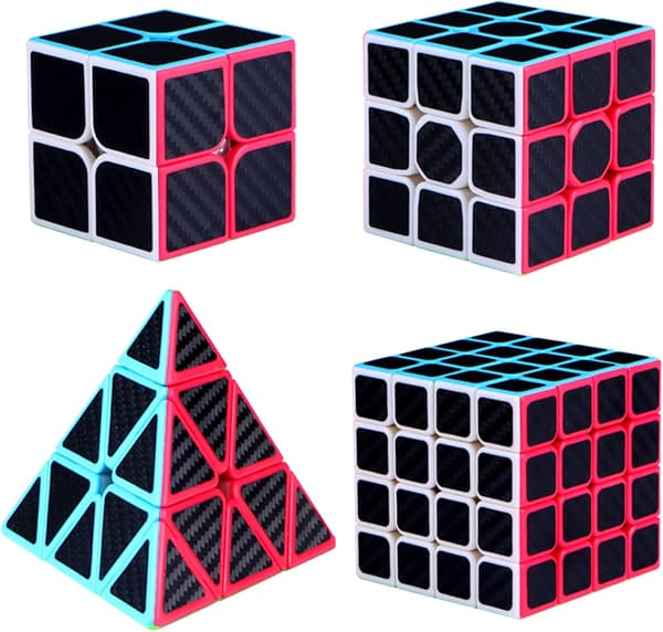 Speedcube Set, Pusselkubpaket 2x2 3x3 4x4 Pyramid Speed