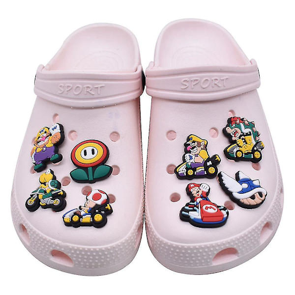 30kpl Super Mario Series Crocs Kengät Charms Rantakengät Sandaalit Koristelahjat Kengät Asusteet Set