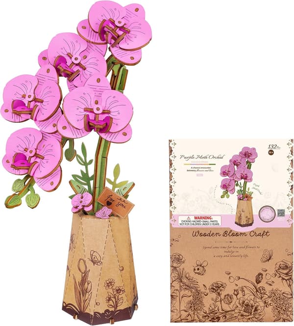 3D-pussel Lila Phalaenopsis Orkidé