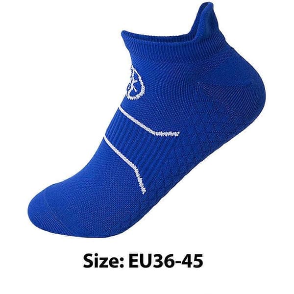 Ankelløpesokker for menn, atletiske polstrede lave E6M-sokker Sport I6S1 Blue 1pair EU36-45