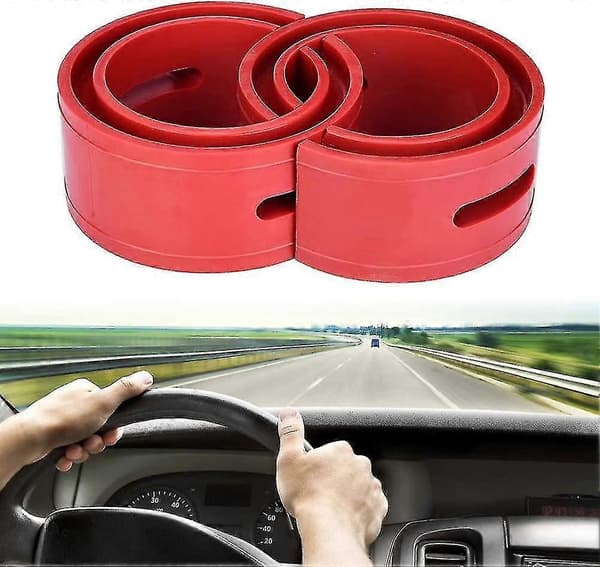 2 st Röda Bil Stötdämpare, Universal Buffert Fjäder Bumper Kudde Typ (röd)(b)