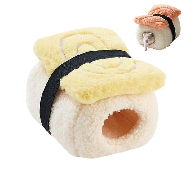 Litet vinterbo för husdjur Varm sovsäck för hamster Yellow