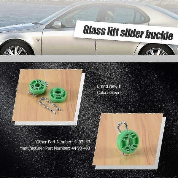 x sett Front Power Window Regulator Guide Roller For Saab 9-5 9-3 900-God Vert