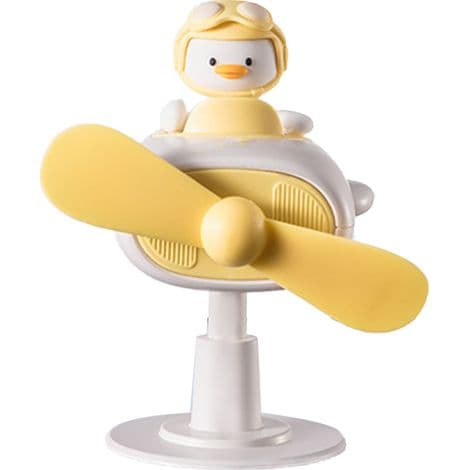 Bærbar ventilator, personlig andeformet bordventilator, gul