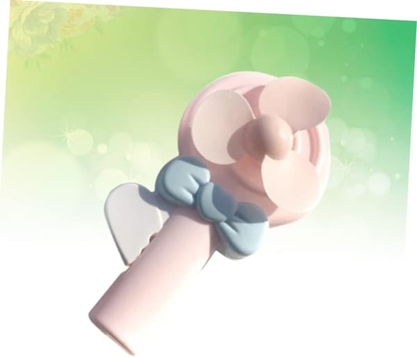 Mini slikkepindformet ventilator, pink
