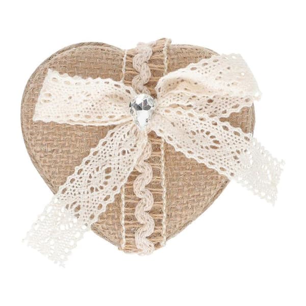 Ringpakkeveske Bryllupsdekor Linmateriale 9.50X9.00X4.00cm 1Sett Multi