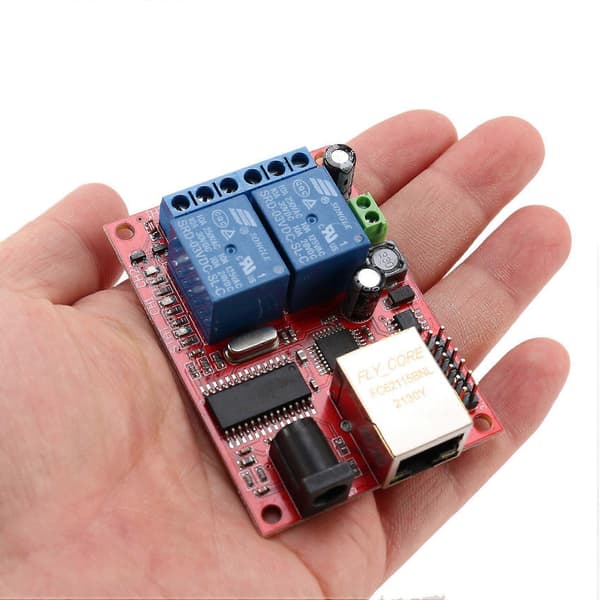 2X LAN Ethernet 2-vejs relækort forsinkelseskontakt TCP/UDP-controller modul WEB-server Red