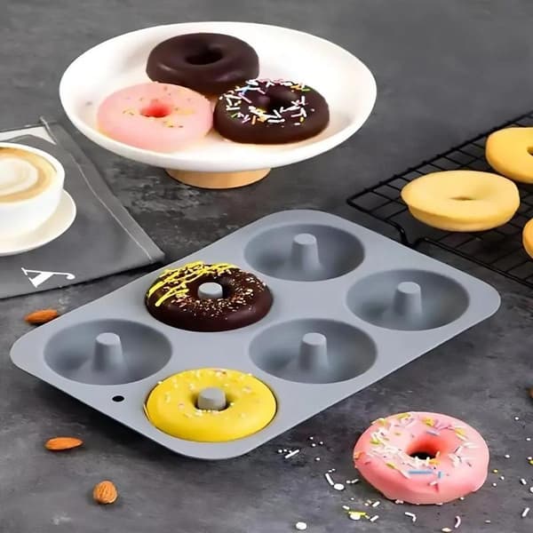 6-pack silikonbakformar, nonstick-muffinsformar, återanvändbara, gröna