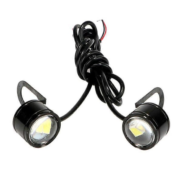2 stk LED Motorsykkel Frontlys Spotlight Kjørelys Lampe