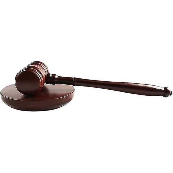Träklubba och set Träklubba och rund hammarljudblock Perfekt för domare Advokat Auktionsförsäljning 2
