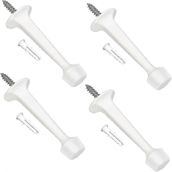 4-pakning Dørstopper Kraftig Solid Stiv Metall Veggmontert Dørstopper 7,5 cm