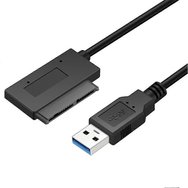 USB 3.0 til Micro-SATA-adapterkabel for 1,8-tommers HDD SSD-omformerkabel USB3.0 til 16-pinners Msata 7+9-pinners kabel Black