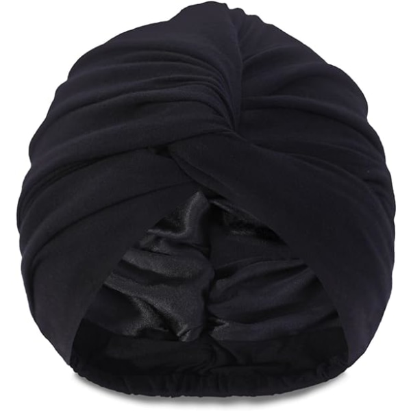 Satin Turban for kvinder Silke Bonnet Satin Bonnet Sleep Cap for Cur