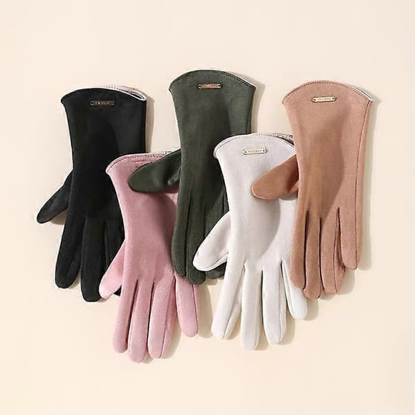 Touch Screen Plus Fløjl Hold Varmen Ridehandsker Men Gray Men Gray