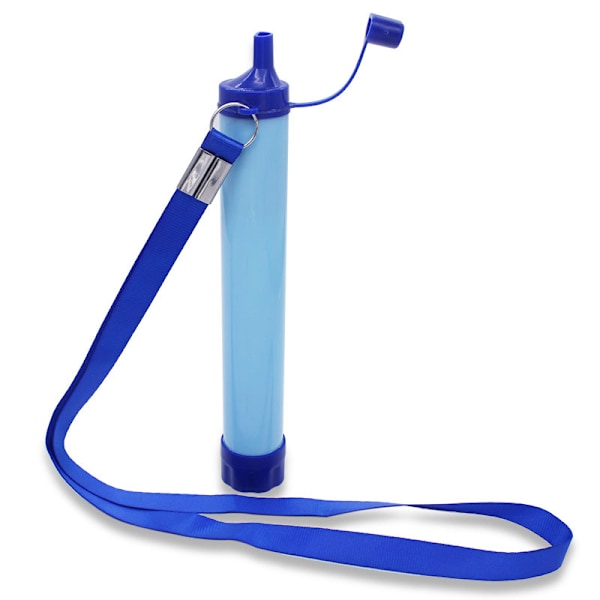 Vattenfilter, 1500L Bärbar Vattenreningssugrör Utomhus Överlevnadsutrustning, Vattenfiltreringssats 0,01 Mikron