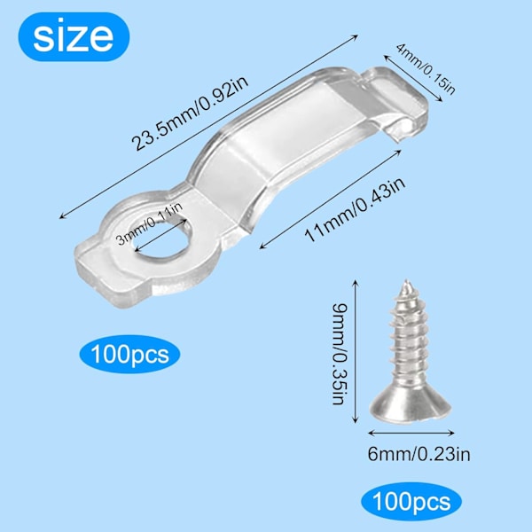 100 stk. strips til LED-strips, tilslutningsklemme til LED-strips