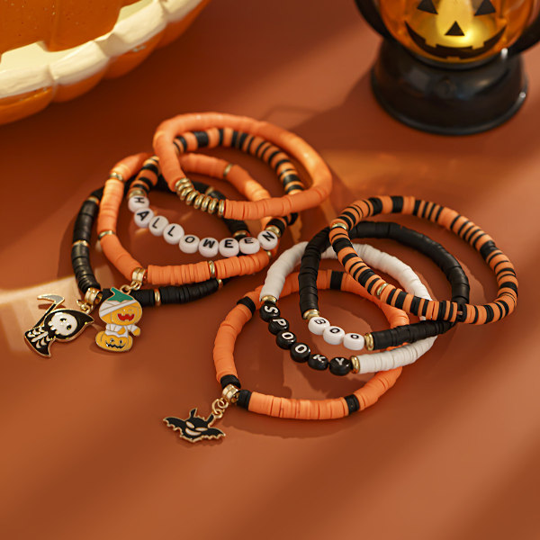 Halloween Spøkelses Armbåndsett Julerarmbånd Kvinners Motetilbehør E