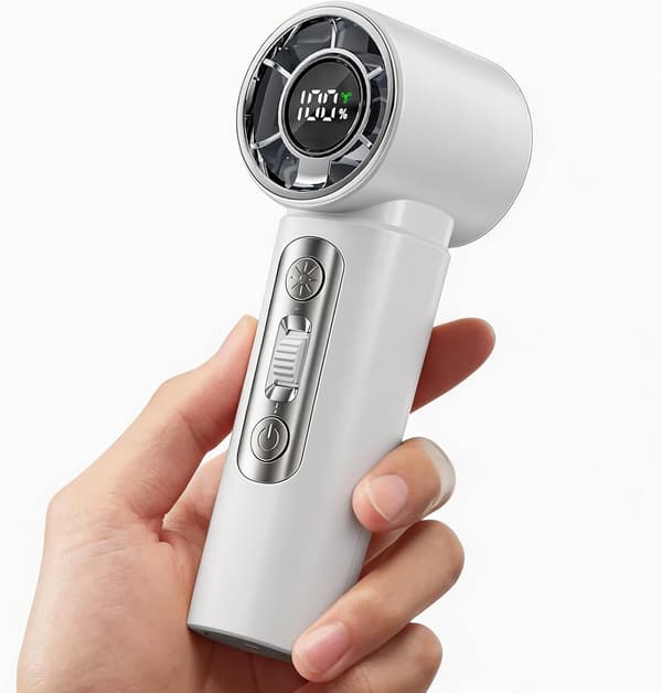 Bærbar ventilator, mini lommeventilator genopladelig via USB