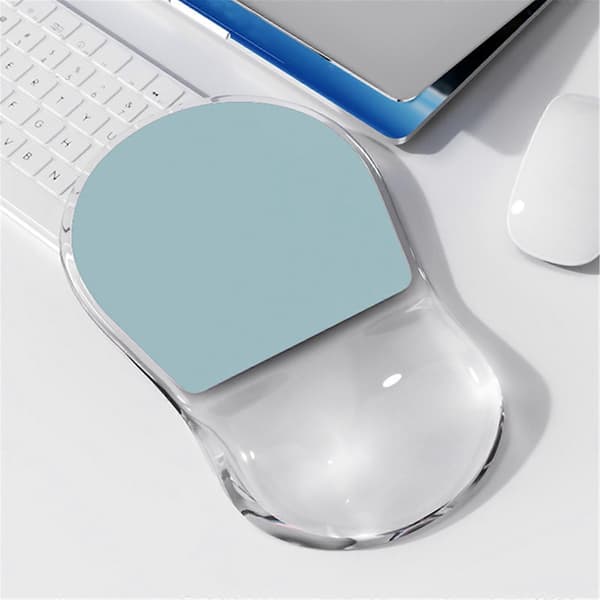 Håndledsstøttepude Blød Silikone Musemåtte Håndledsstøtte Ergonomisk Computermusemåtte til Kontor Laptop Tilbehør Navy blue