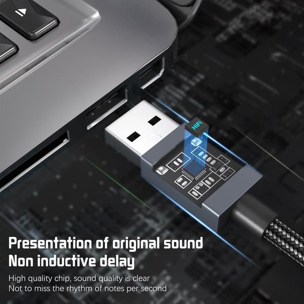 USB-3,5 mm (naaras) äänisovitin, harmaa Grey 13