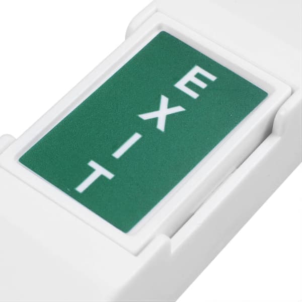 2 st. Elektrisk dörr nödutgång stängd momentan tryckknappsbrytare White & green