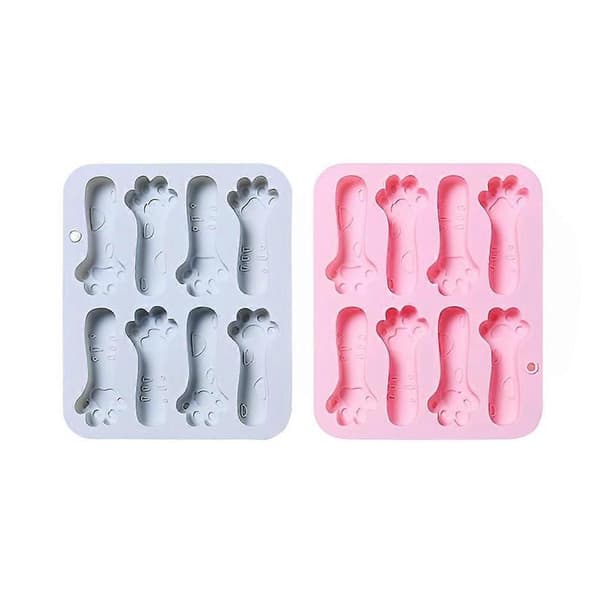 8-roms form kaker sjokolade baking DIY verktøy klo form bakverk desserter Blue
