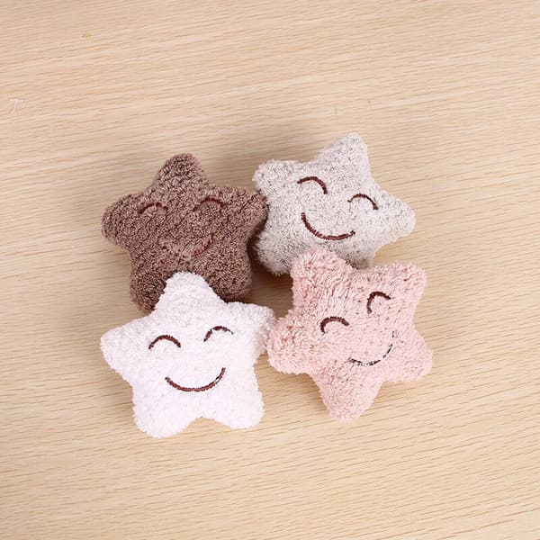 Star-shaped absorbent towels for kitchen or bathroom, absorbent towel kitchen bathroom, pink 6 pieces